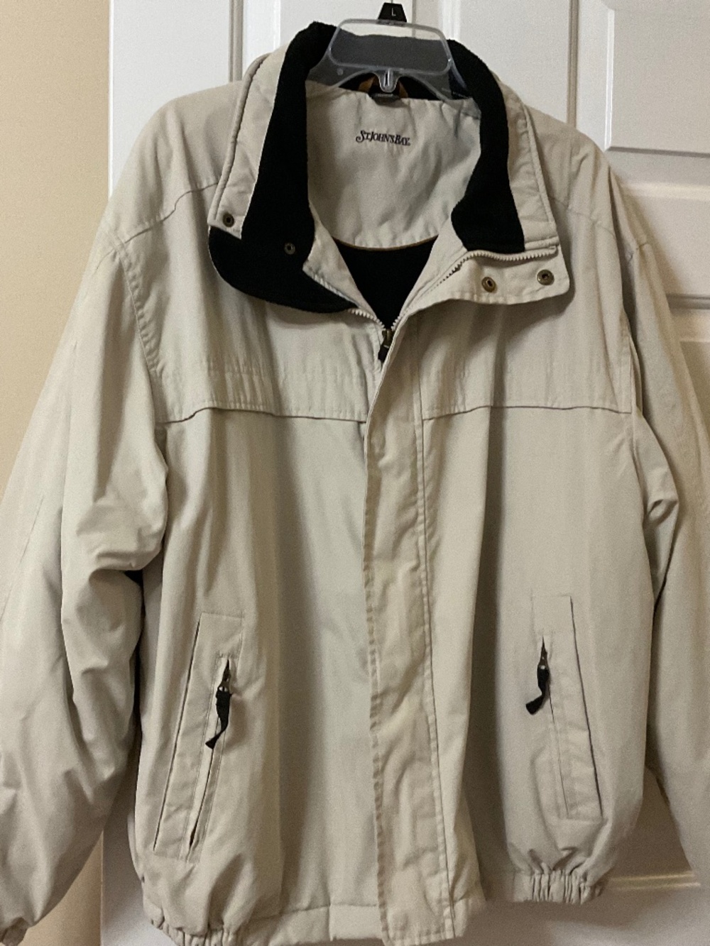 Mens St. Johns Bay lined khaki jacket X-large Excellent